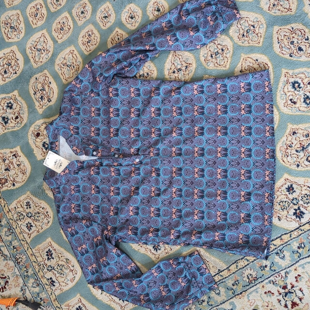 LaMode Women's 3/4 Button Blouse NWT